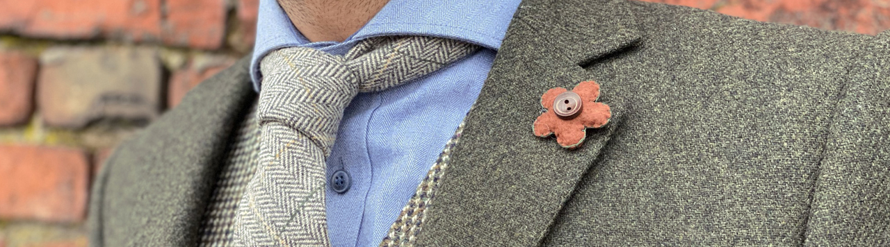 Lapel pins grey