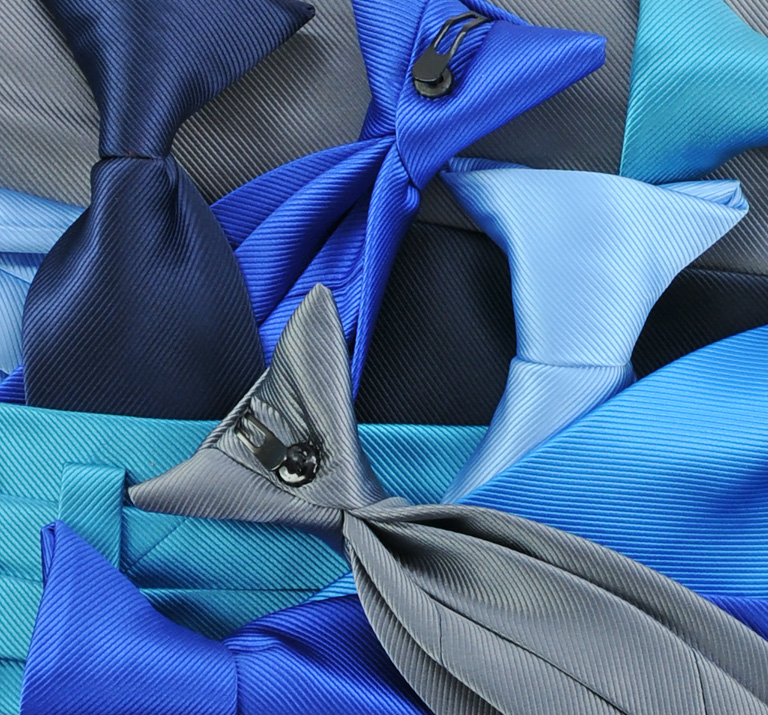 Clip-on ties dark blue