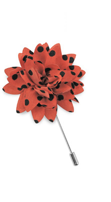 Lapel pin dahlia dots