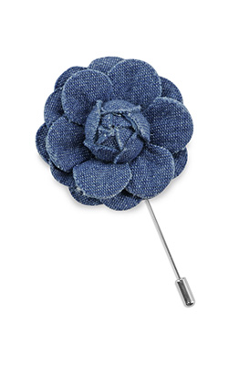 Lapel pin denim flower