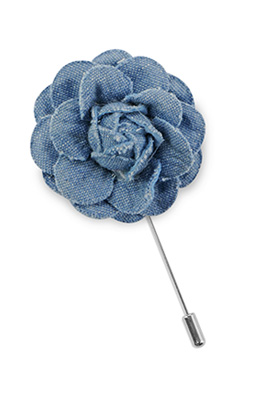 Lapel pin denim flower