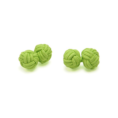 Cufflinks fabric lime green